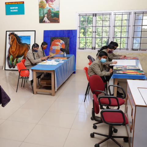 Students engaged in Activity Room - JSS Public School, Ooty