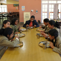 Teacher Companionship during dining - JSS Public School, Ooty